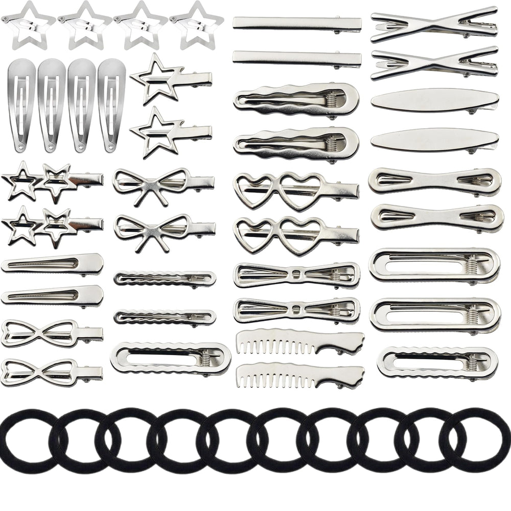 Pinces argentées KJML DIY Etoile pour un look gai et tendance
