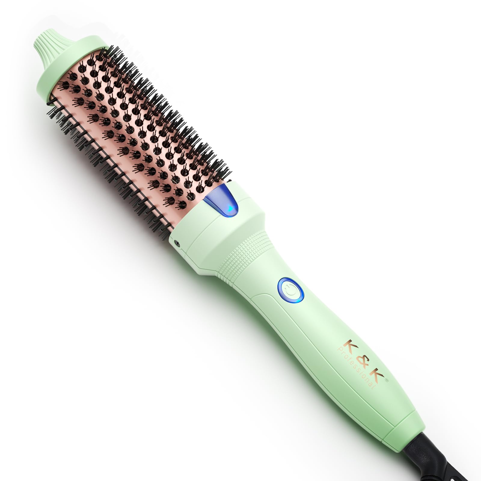 K&K Therm Brush barillet céramique pour chaleur homogène et mèches lisses.