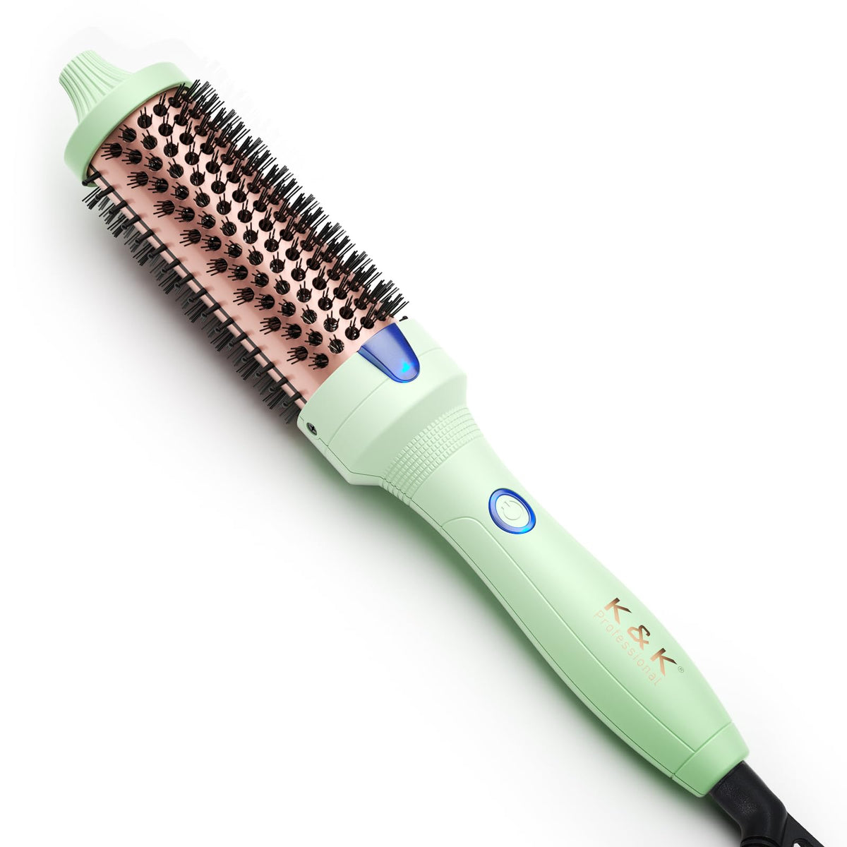 K&K Therm Brush barillet céramique pour chaleur homogène et mèches lisses.