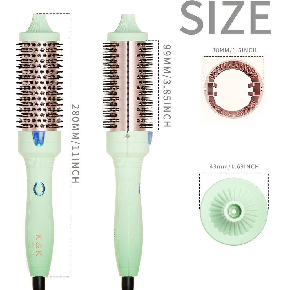K&K Therm Brush sans-air pour un style sans bruit et sans chaleur excessive.