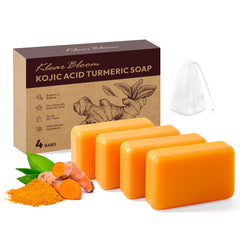KlearBloom Savon acide kojique et curcuma ensemble barres 105 g, routine lumineuse