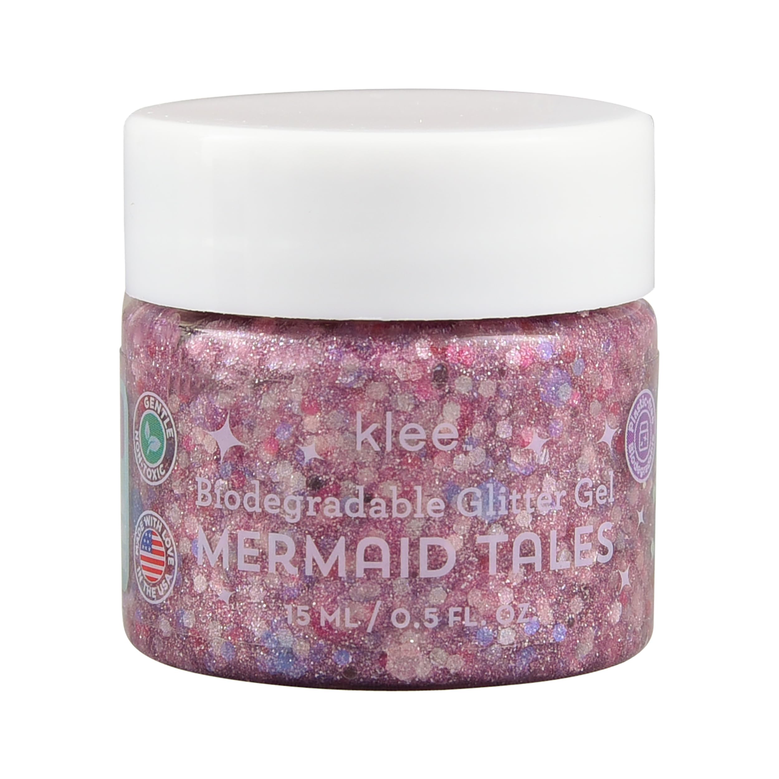 Klee Naturals glitter gel biodégradable pour le corps, le visage et les cheveux