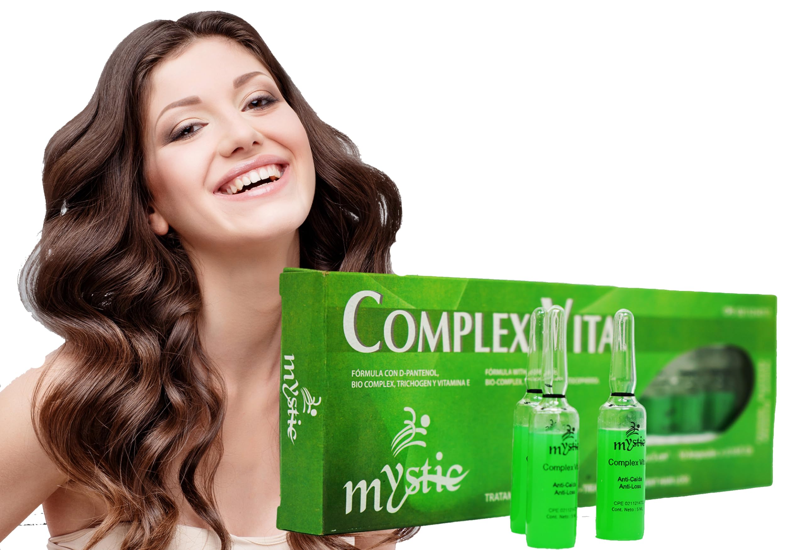 Kleravitex Mystic Complex ampoules et bouteille, soin capillaire nourrissant pour cheveux plus forts.