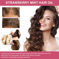 KLIFE huile croissance fraise menthe – extrait botanique nourrissant pour cheveux plus forts et sains.