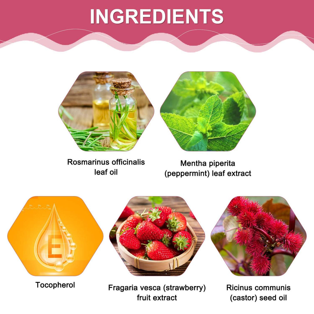 KLIFE huile croissance fraise menthe – flacon 60 ml pratique pour rangement et voyage.