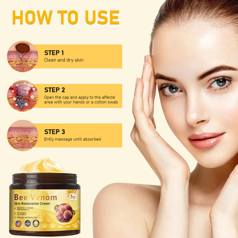 KLIFE Crème venin d'abeille, soin visage en routine simple.