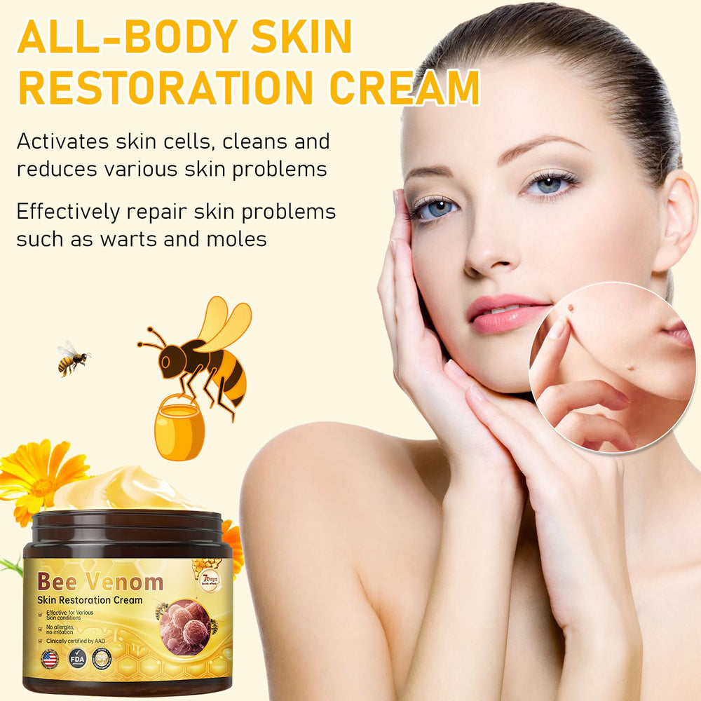 KLIFE Crème venin d'abeille, texture riche pour un soin confortable.
