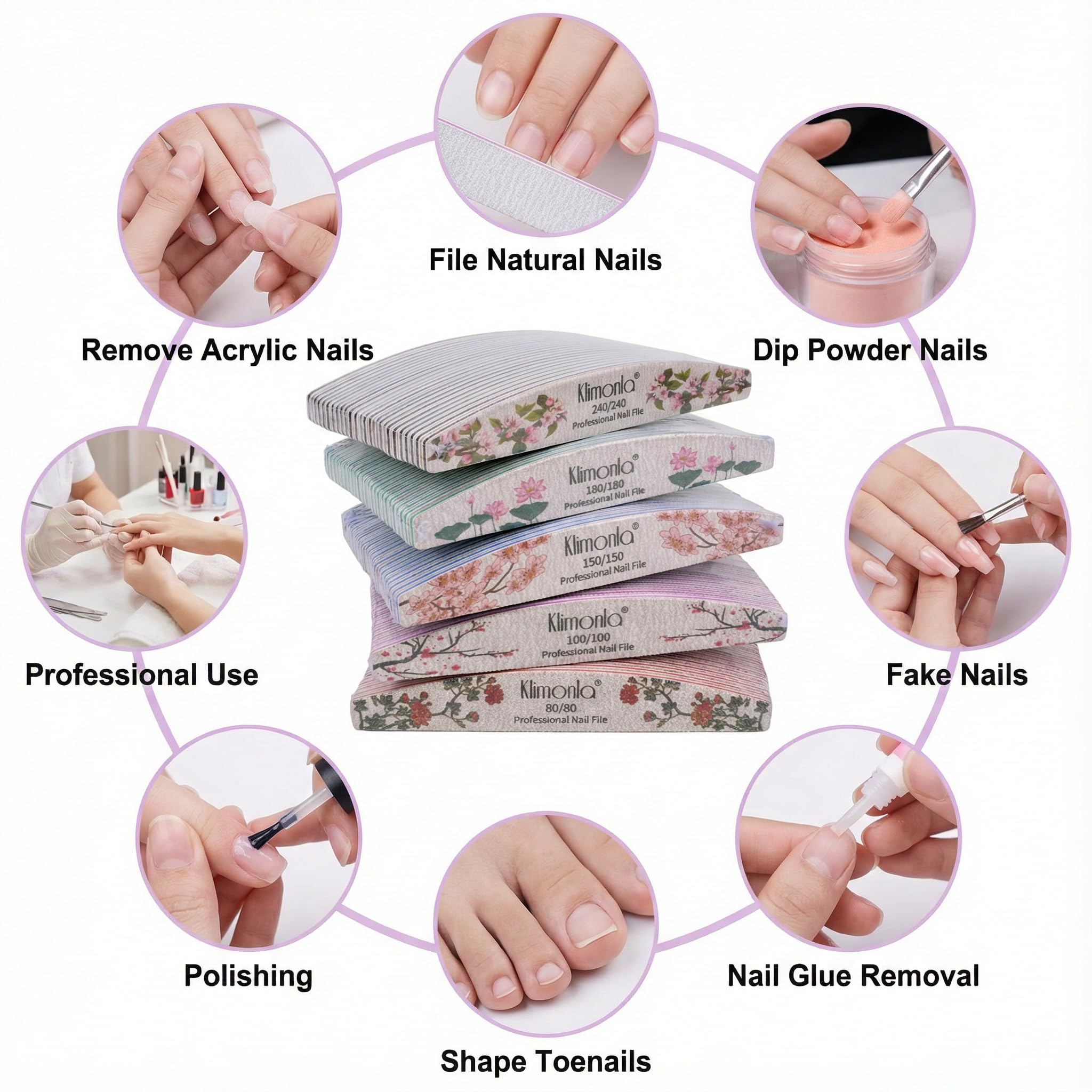 Lime Klimonla florale usage naturel, adaptée aux ongles naturels.