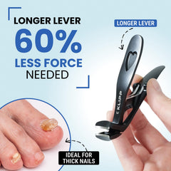KLIPP ciseaux à ongles épais, lames curvées en inox pour des coupes nettes.