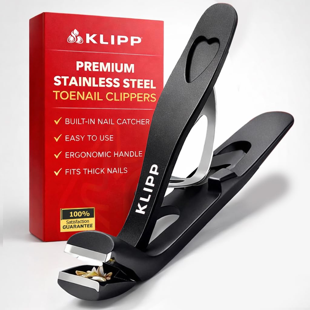 KLIPP ciseaux à ongles épais avec ouverture large pour coupe facilitée.