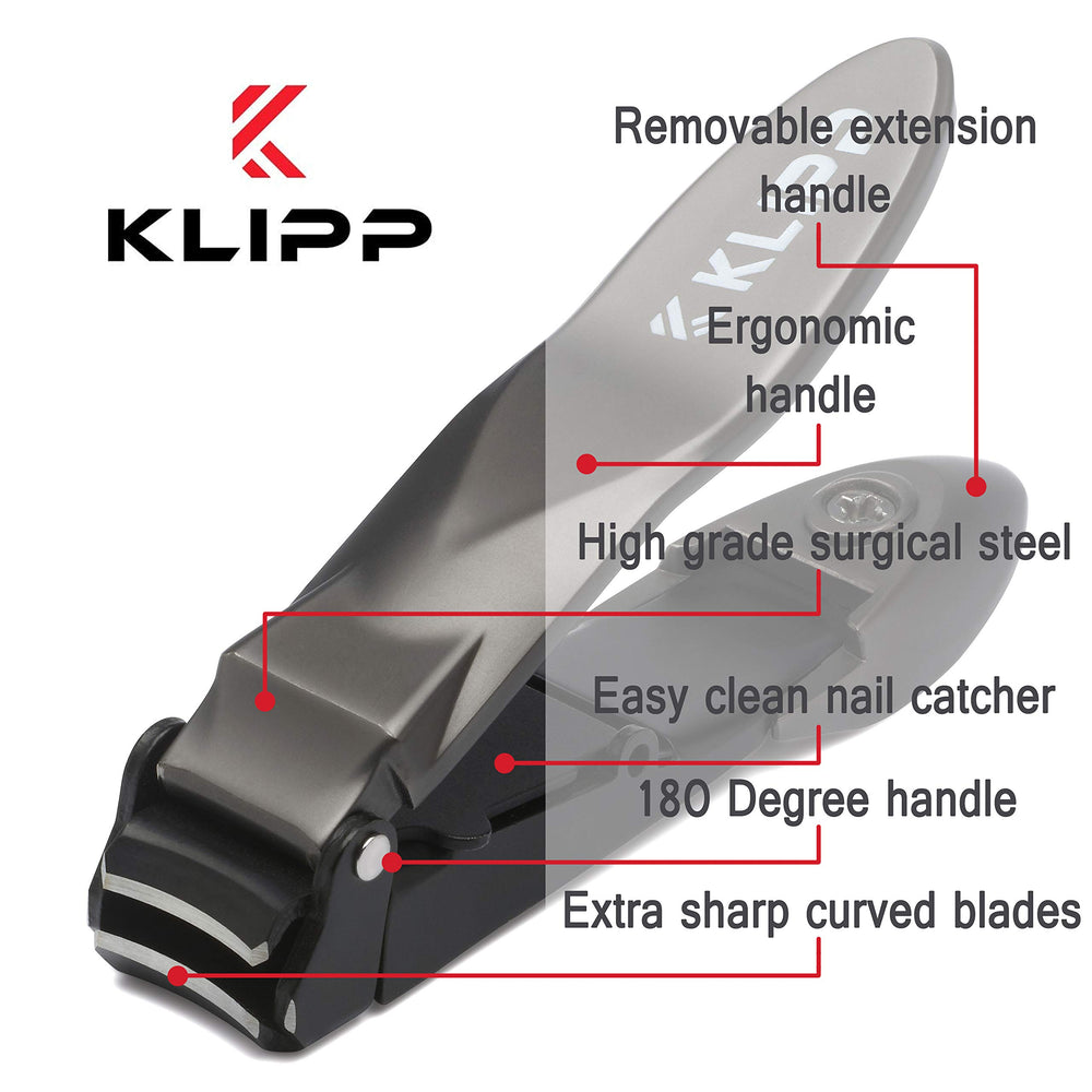 KLIPP Coupe-ongles homme usage-domicile: idéal à la maison ou au bureau.