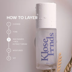 KLOSE FRNDS Routine matinale et nocturne facile avec ce sérum hydratant.