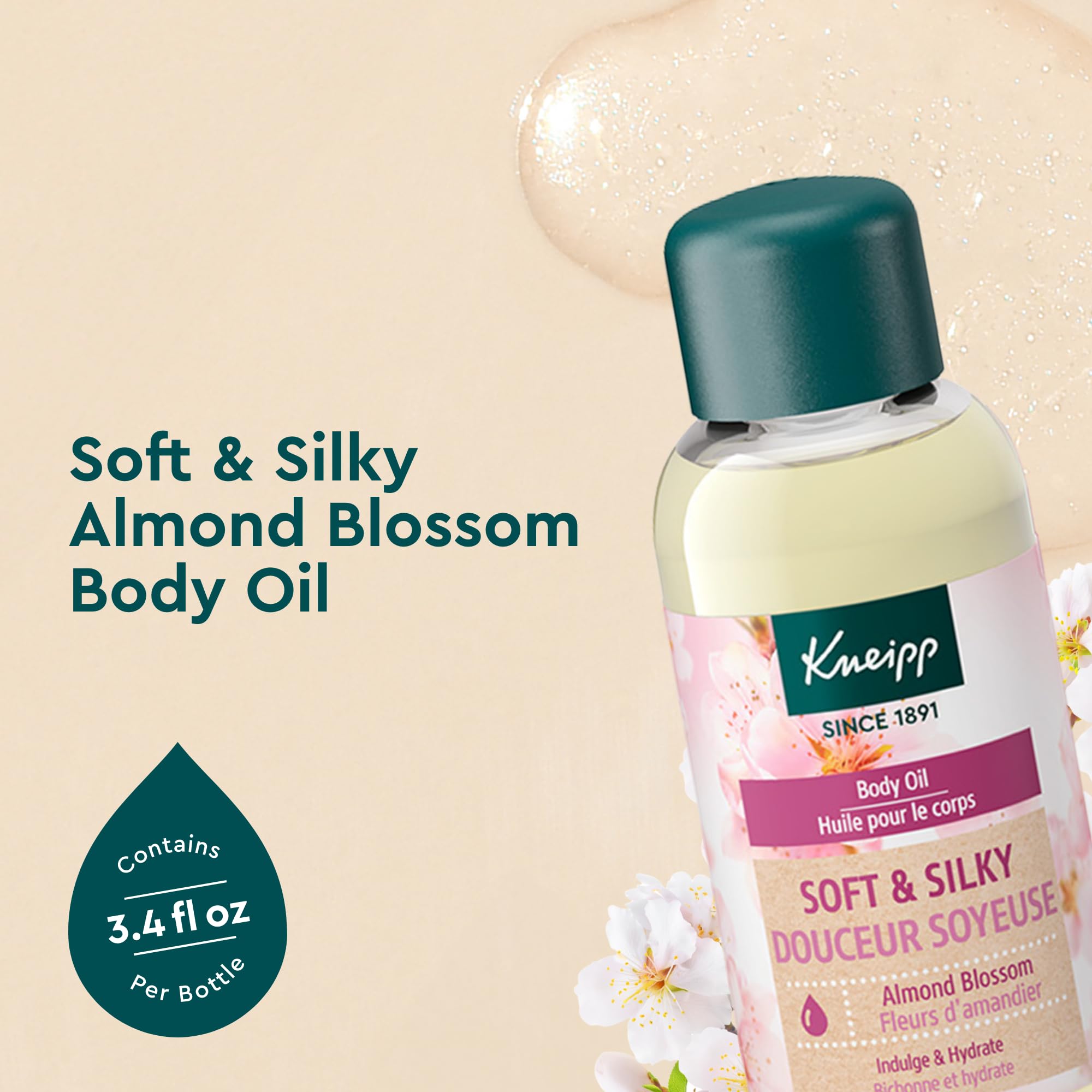 Kneipp Huile pour le corps Amande Fleur — massage doux et nourrissant au quotidien.