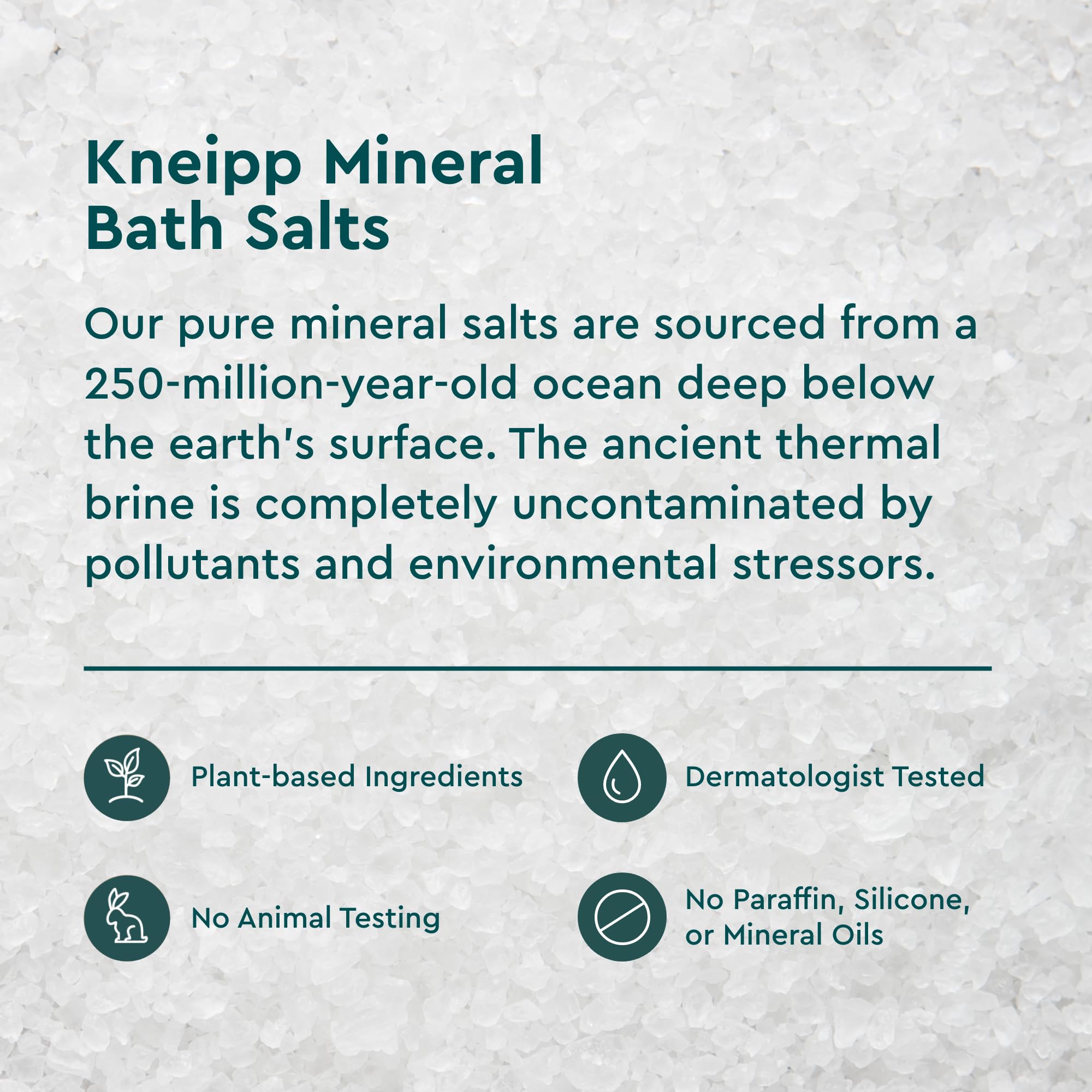 Kneipp sel marin pur pour une peau douce après le bain.