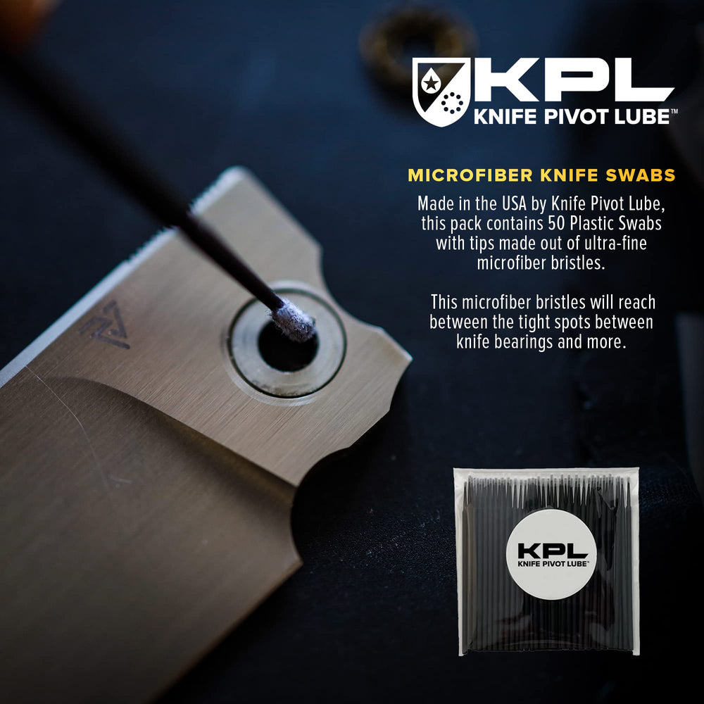 Knife Pivot Lube : embout plat pour étaler le lubrifiant sur les surfaces.