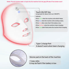 Knknn masque 7 couleurs visage, soins multifonctions à domicile