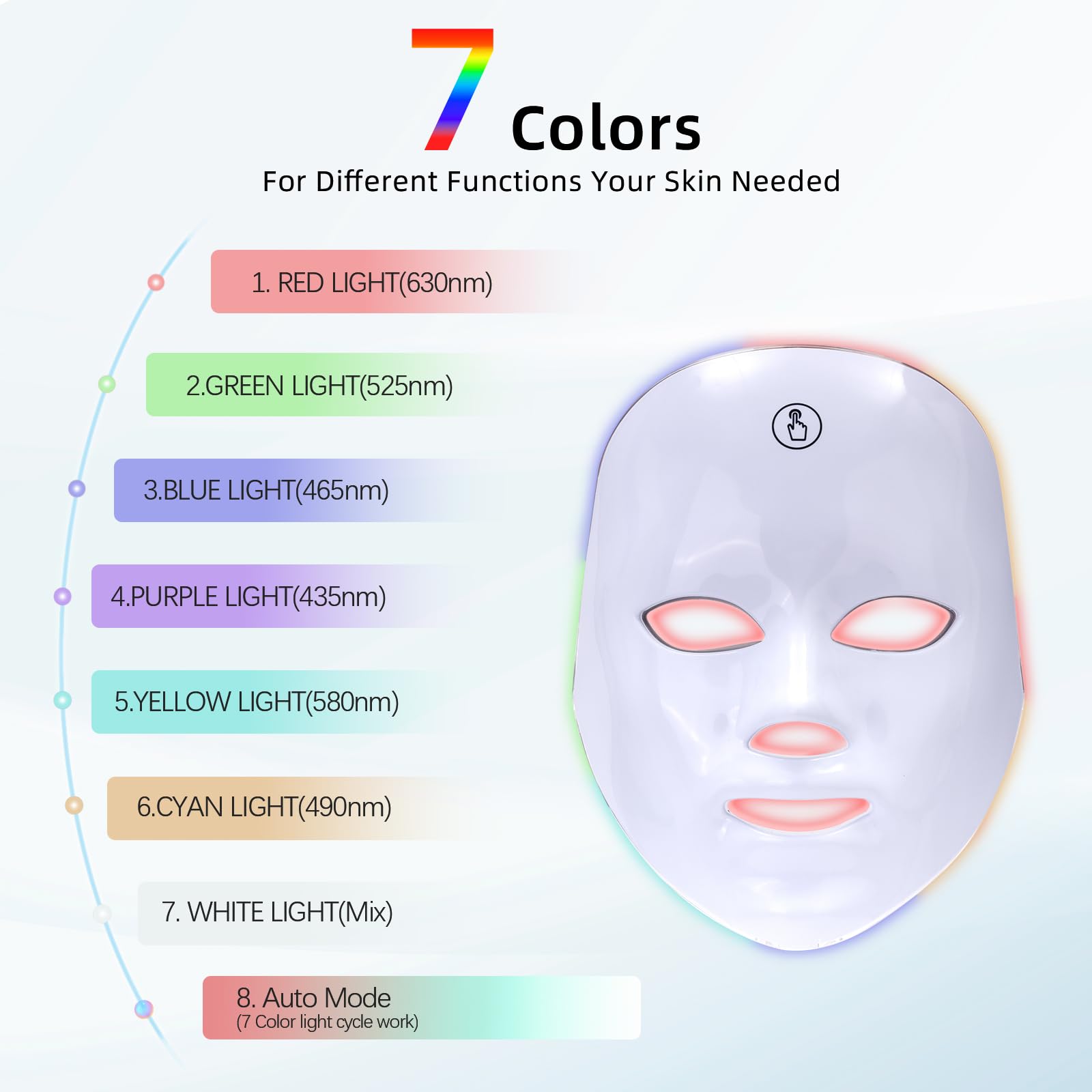 Knknn masque léger et portable, batterie longue durée pour séances