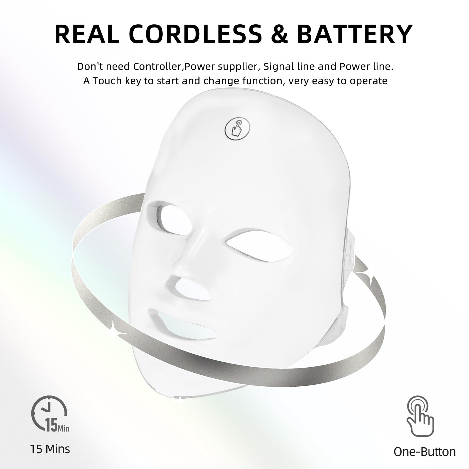 Knknn masque sans fil rechargeable, liberté de soin à la maison