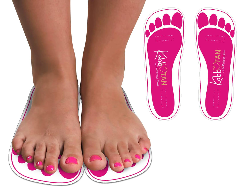 KOBBTAN pads-pieds premier plan pour une protection hygiénique pendant le bronzage