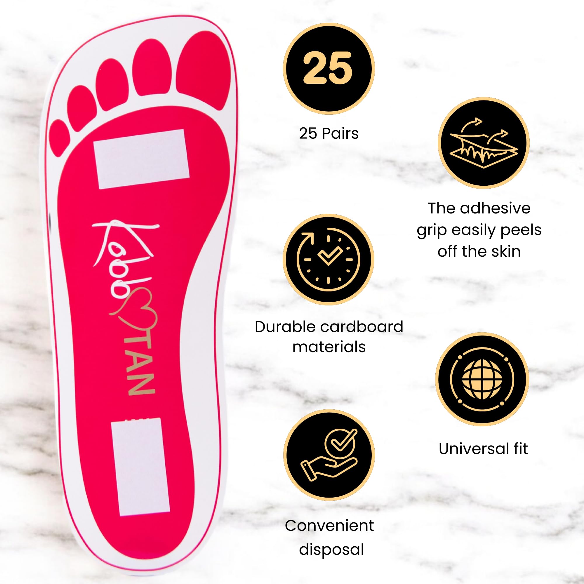 KOBBTAN pieds-application-rapide facilite l’installation avant le bronzage