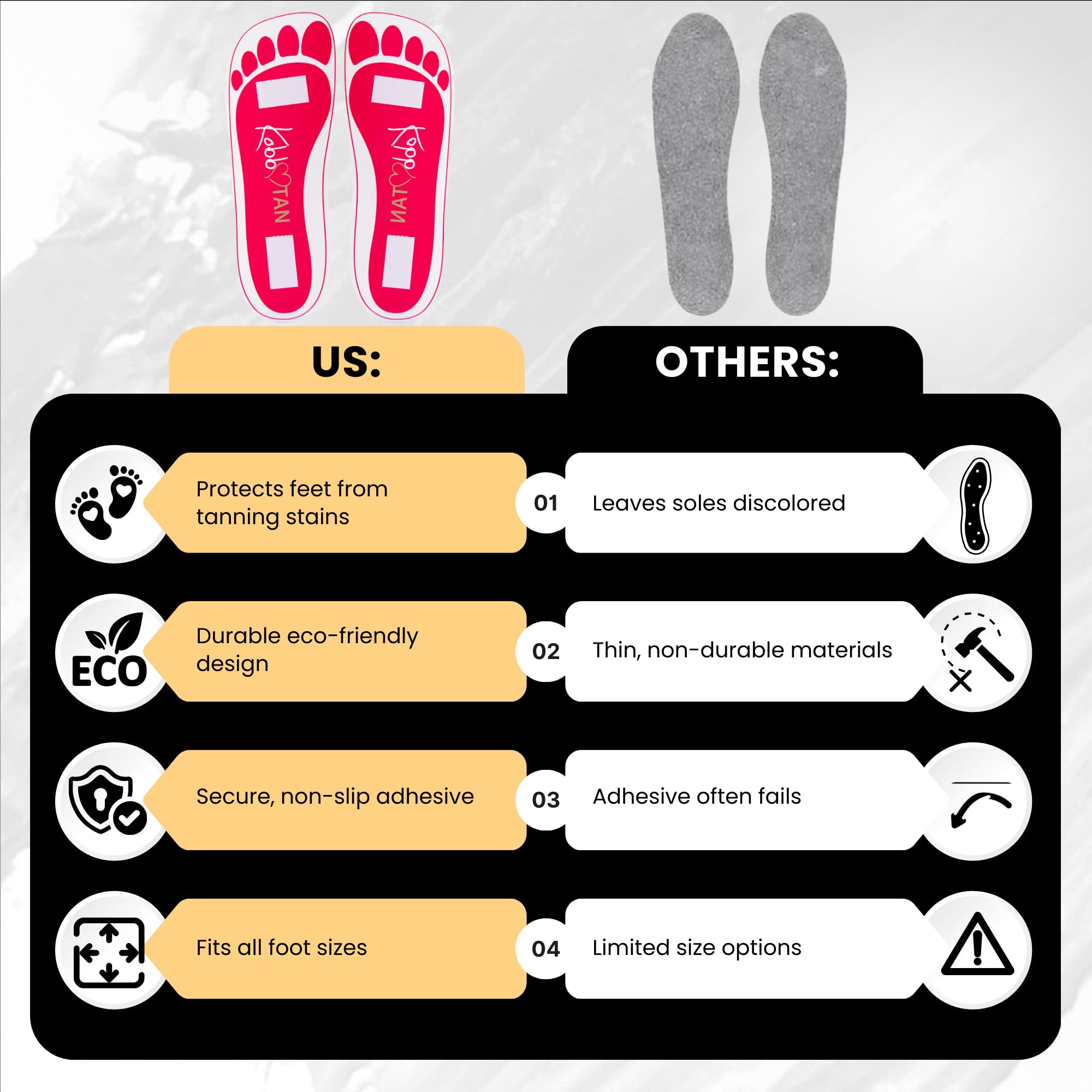 KOBBTAN protections-pieds-salon-beaute parfaites en cabine