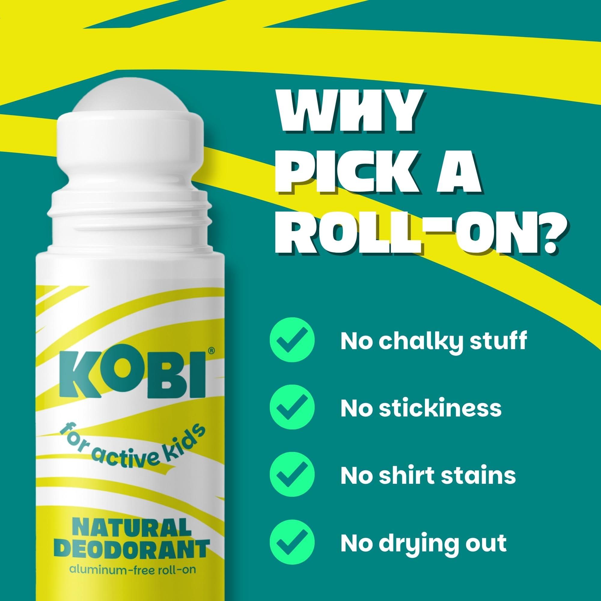 Formule douce de Kobi, sans irritations, adaptée à la peau sensible.