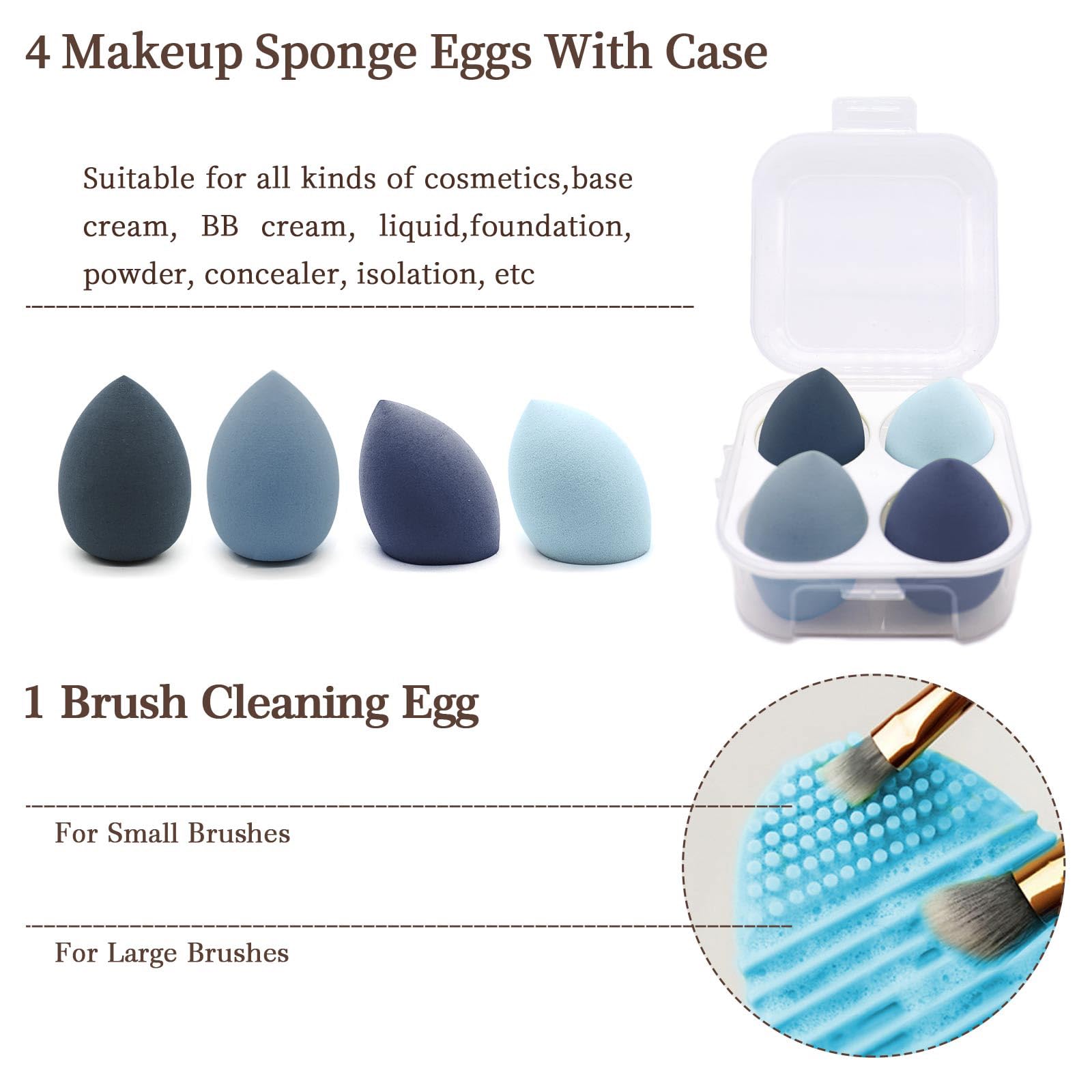 Eponges œuf silicone Koccido blender fluide et homogène