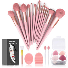 Koccido kit pinceaux maquillage 22 pièces rose, aperçu d’ensemble pour un maquillage complet.