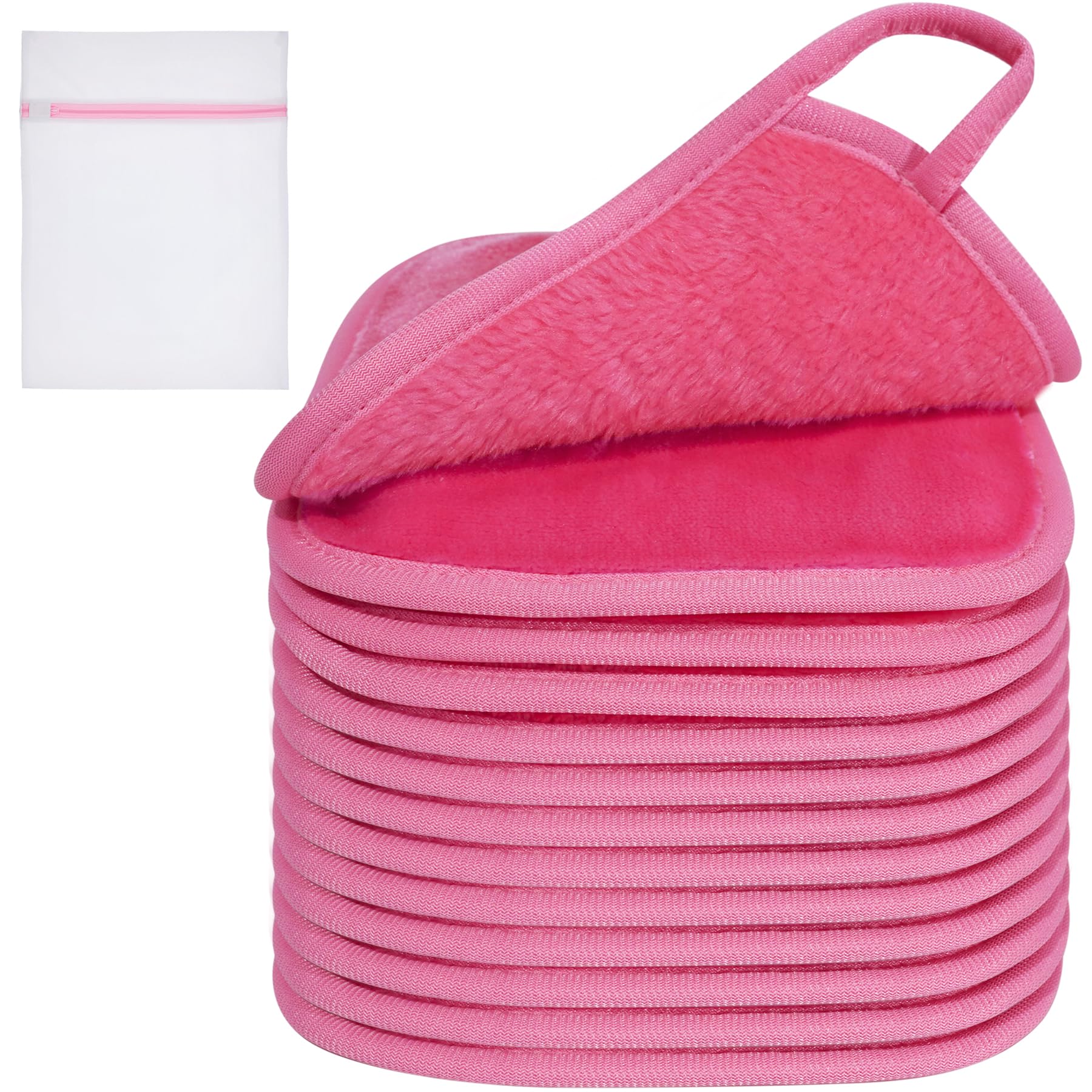 Lingettes démaquillage microfibre rose KODAMO, douceur et efficacité.
