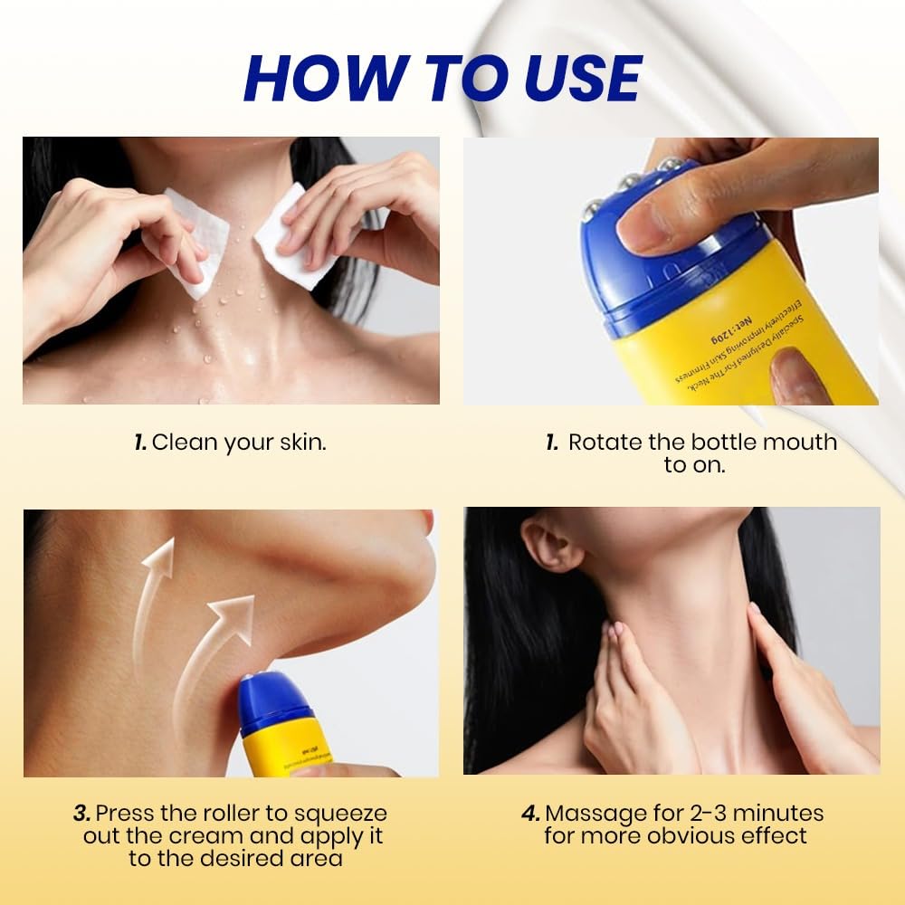 KOEC crème-cou-roller formule légère pour routine quotidienne.