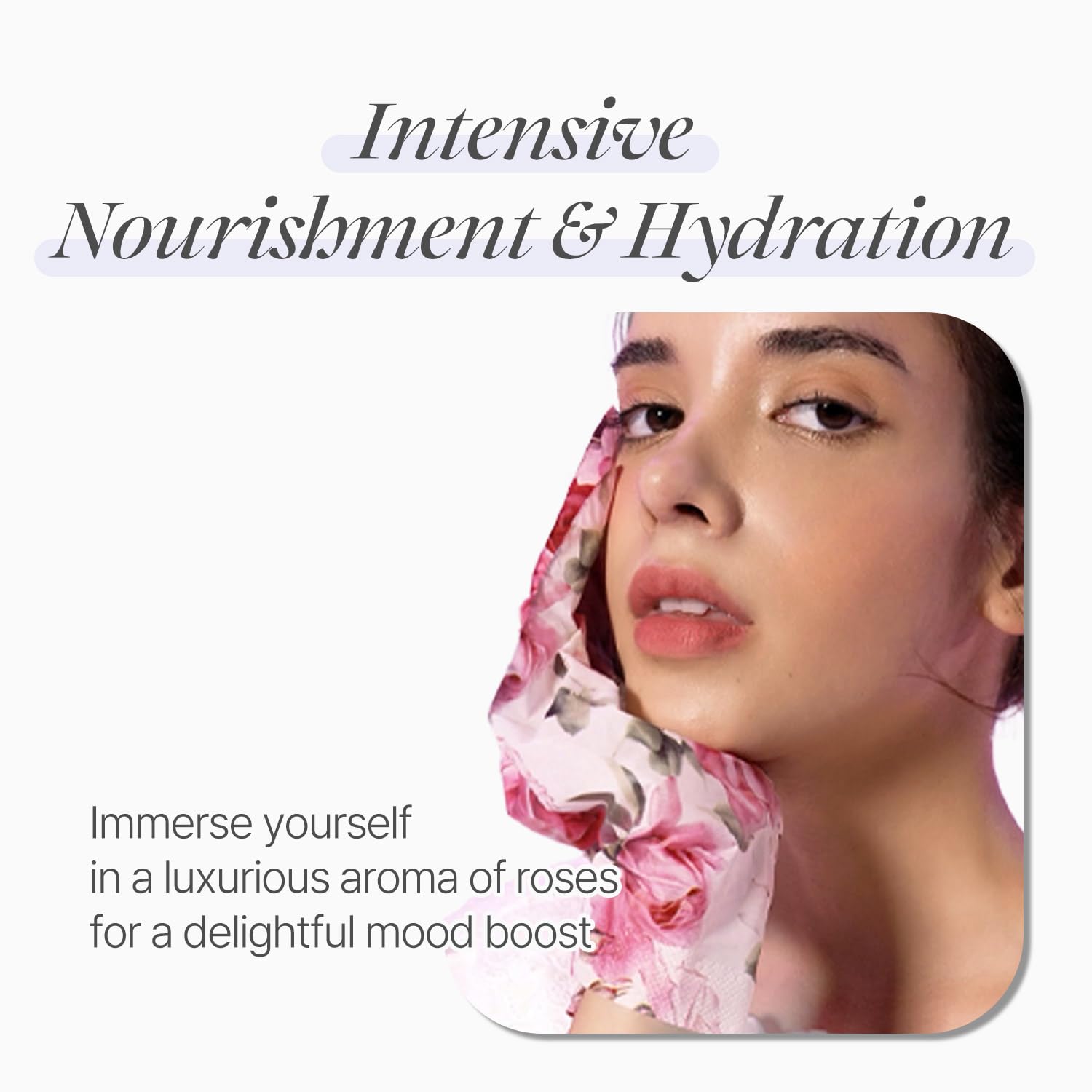 Koelf masque mains satin pétales rose gants faciles à porter