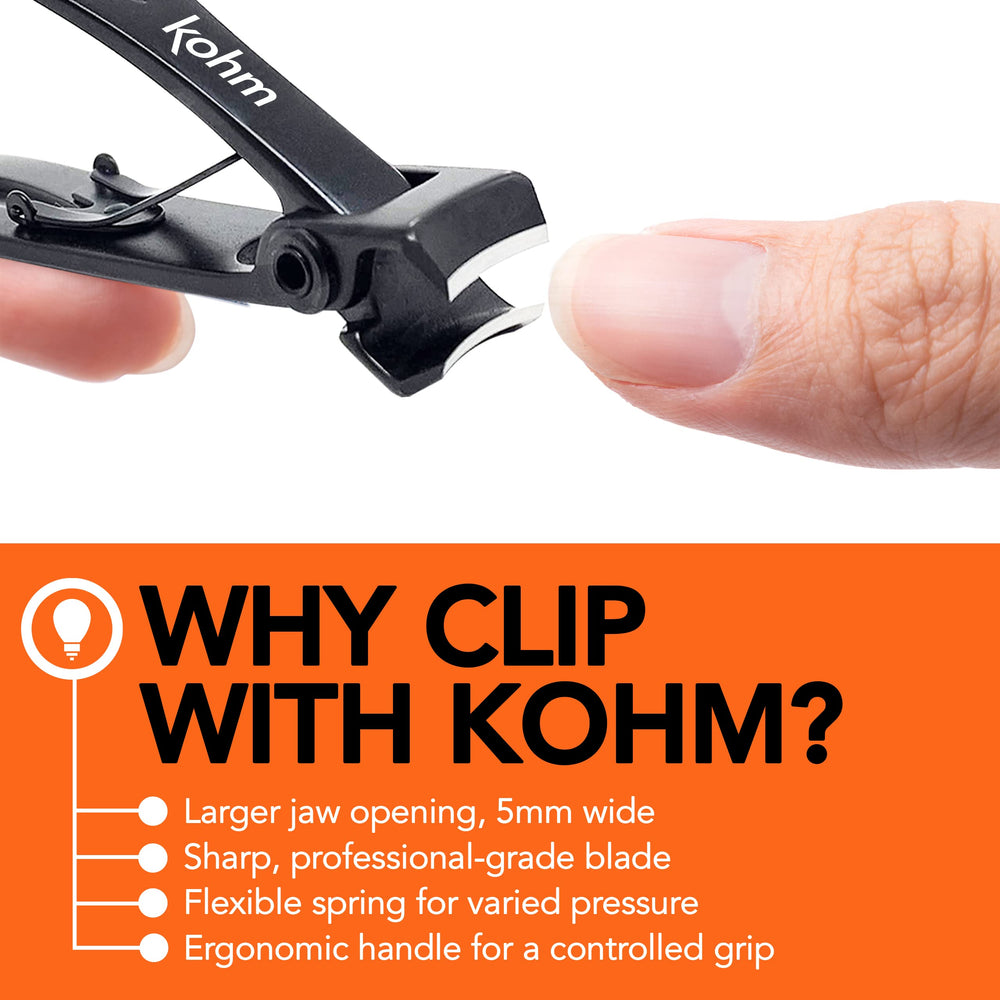 KOHM Coupe-ongles double-face pour plus de polyvalence