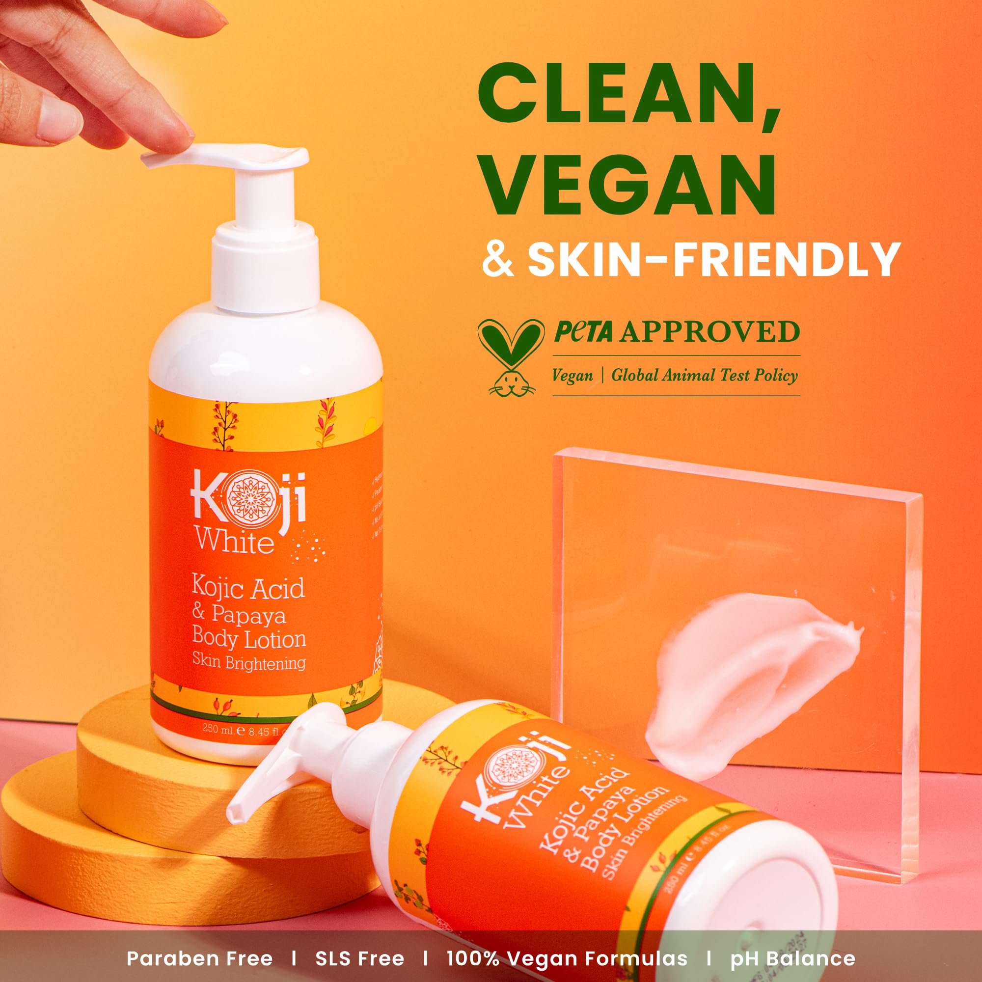 Koji White Lotion Texture légère — absorption rapide et confort quotidien.