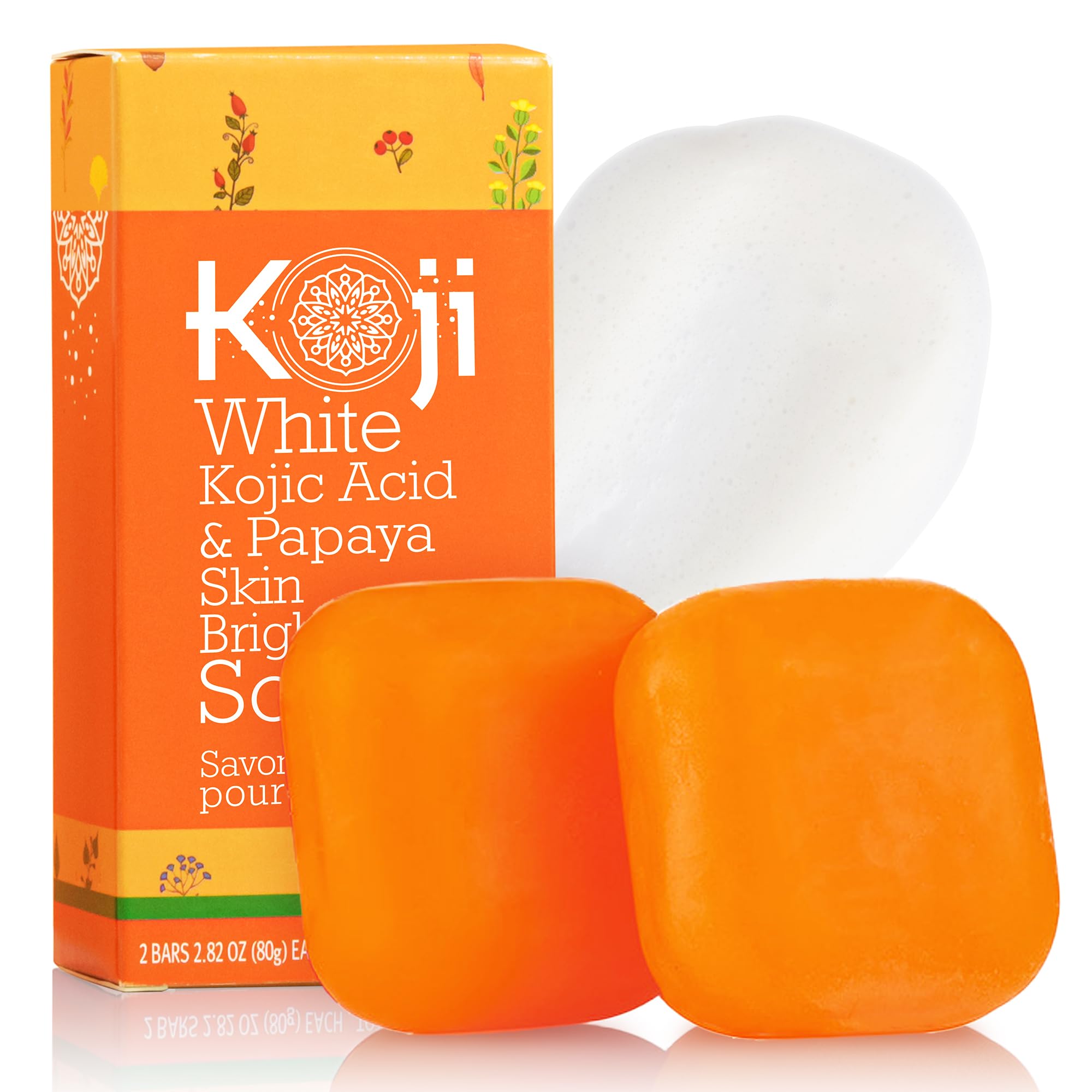Koji White savon kojic-acide et papaye pour visage lumineux