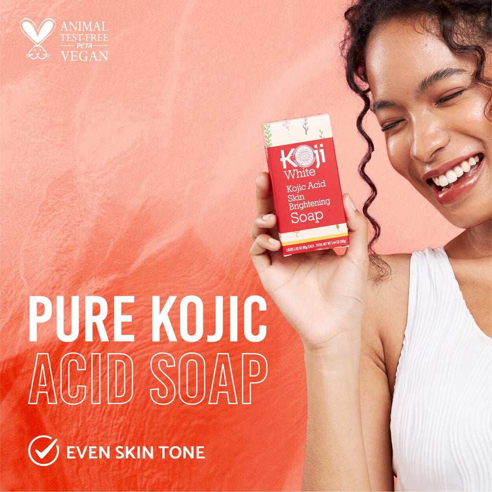 Koji White savon utilisation quotidienne pour routine simple et efficace.