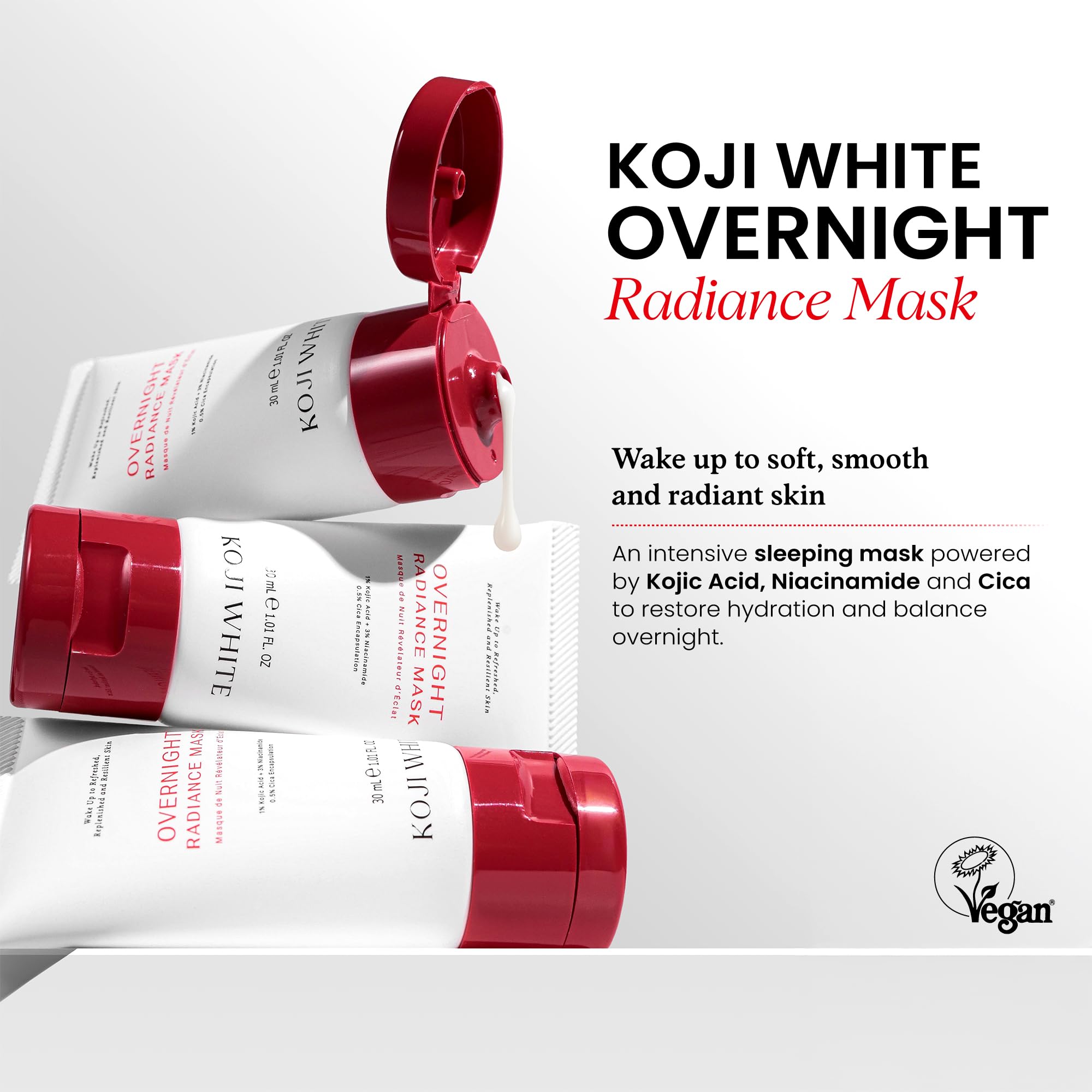 Koji White texture-creme-gel-douce pour application rapide