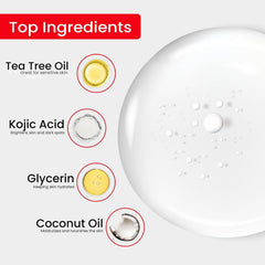 Kojie San exfoliation douce, peau plus fraîche après lavage.