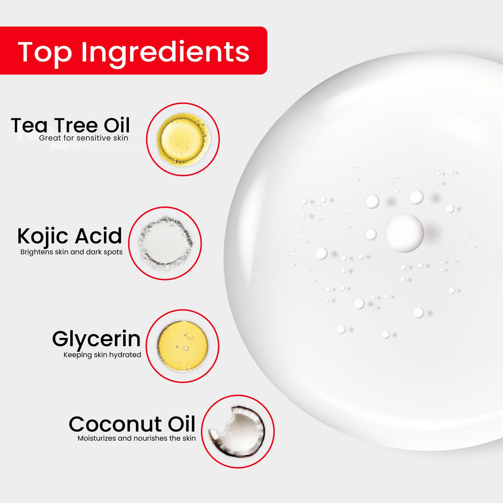 Kojie San Glycérine et Tea Tree, soin hydratant pendant le lavage.