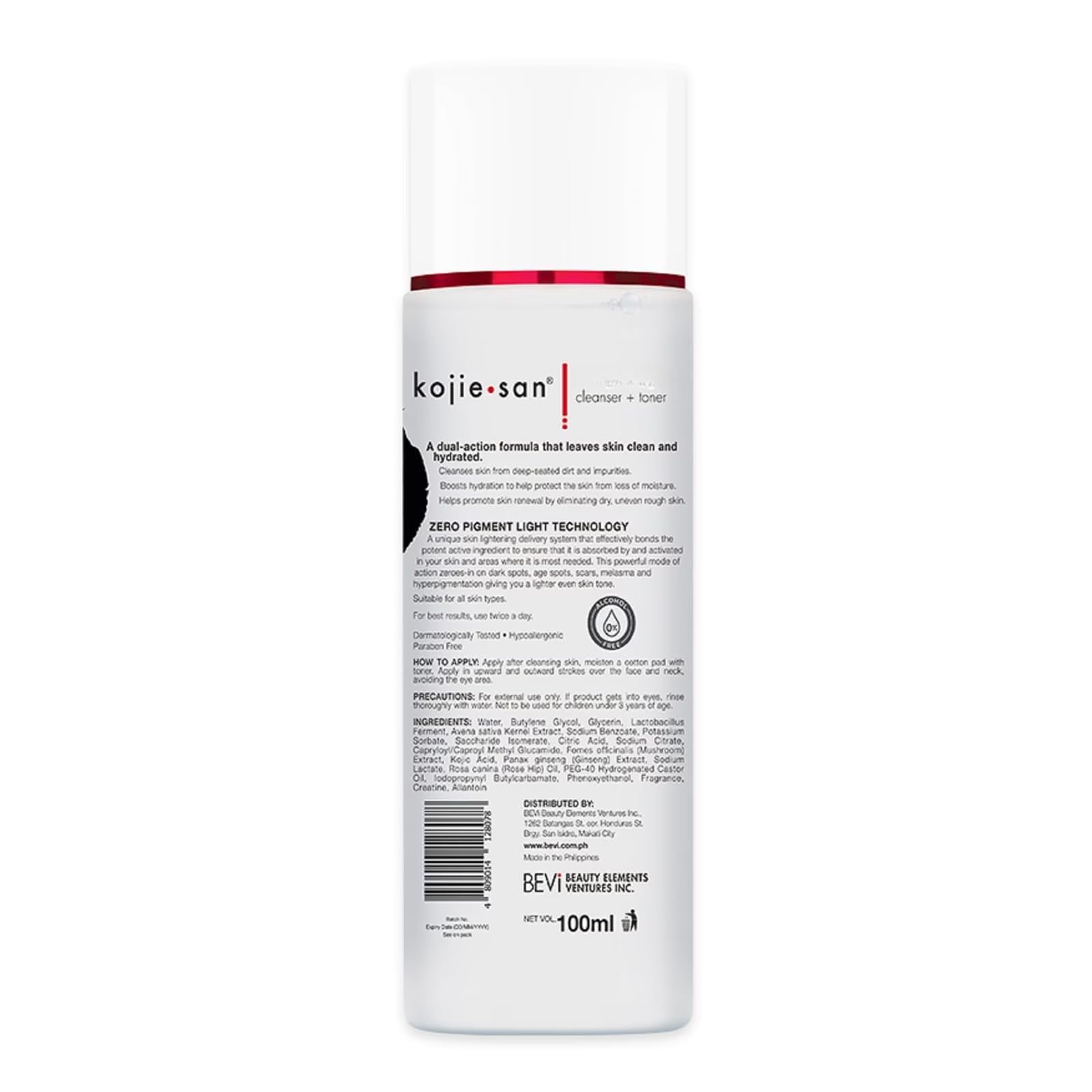Kojie San – Emballage compact 100 ml idéal pour le voyage