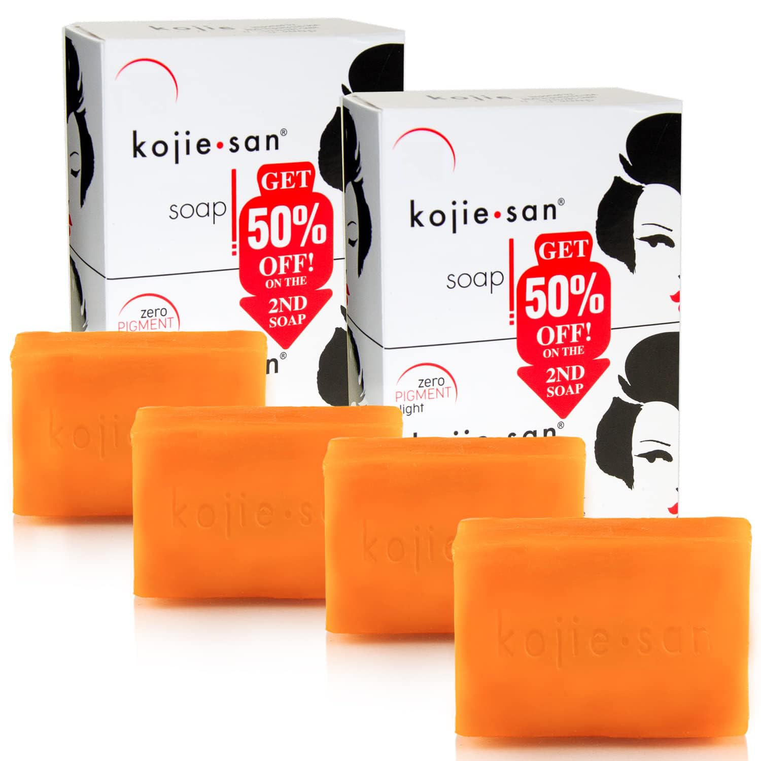 Savon Kojique Original Kojie San, barre de 135 g pour éclairer légèrement le teint.