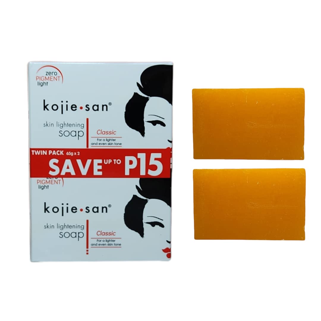 Kojie San Savon Original – emballage de 135 g avec sceau visible.