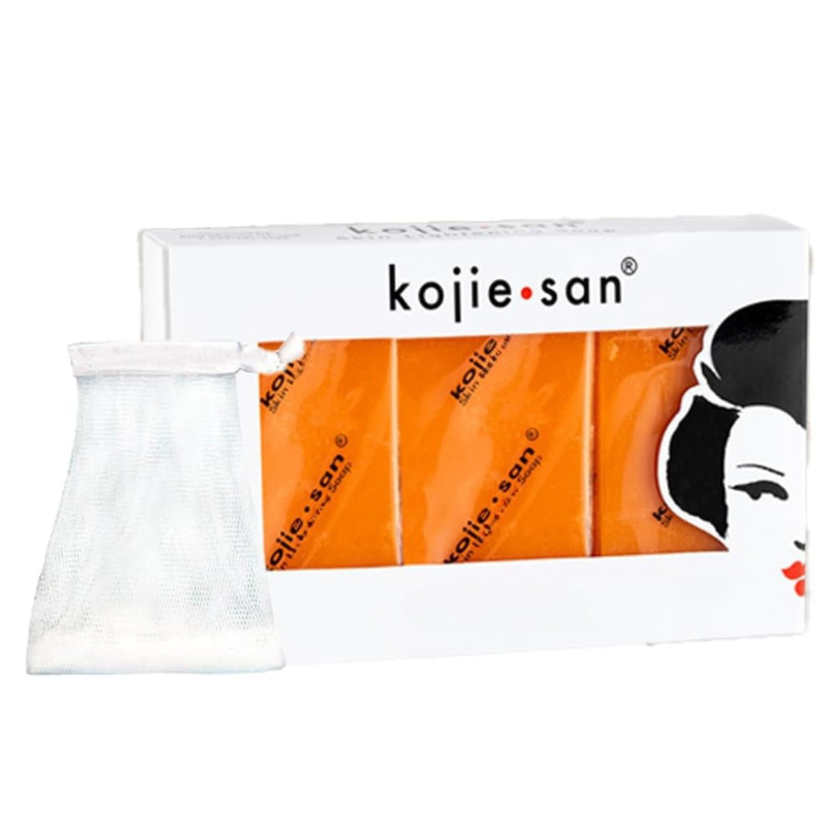 Kojie San Savon Original Barre prête à l’emploi, éveille le teint et atténue les taches possibles.