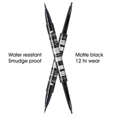 Kokie Gel Ink trait net sur paupière noire mat.