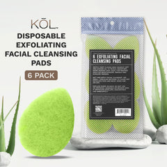 Pads exfoliants KOL visage jetables, démaquillage en douceur et rapide