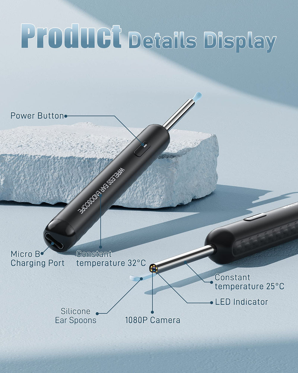 Kolrry câble Type-C pour recharger rapidement l’ensemble.