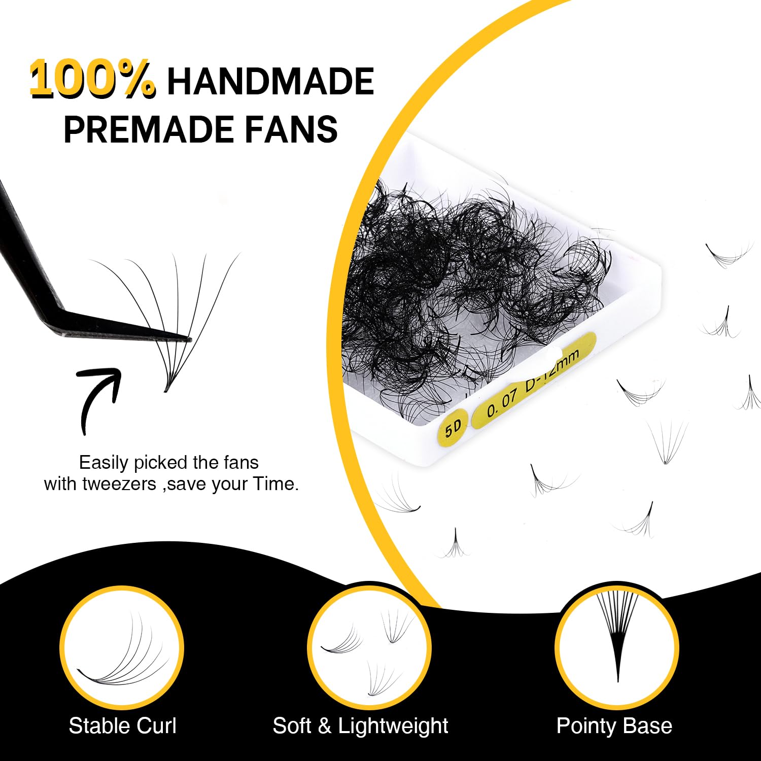 Curl stable des fans préfabriqués Kolybel garantissant une tenue sur plusieurs semaines.