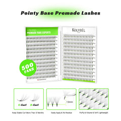 Kolybel fan préfabriqué 8-15 mm, longueurs variées pour volume naturel.