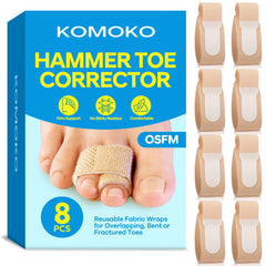 Komoko correcteur d'orteil beige, ensemble de 8 pièces, discret