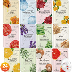 KONEUK 24 pack masques visage – hydratation et élasticité améliorées.