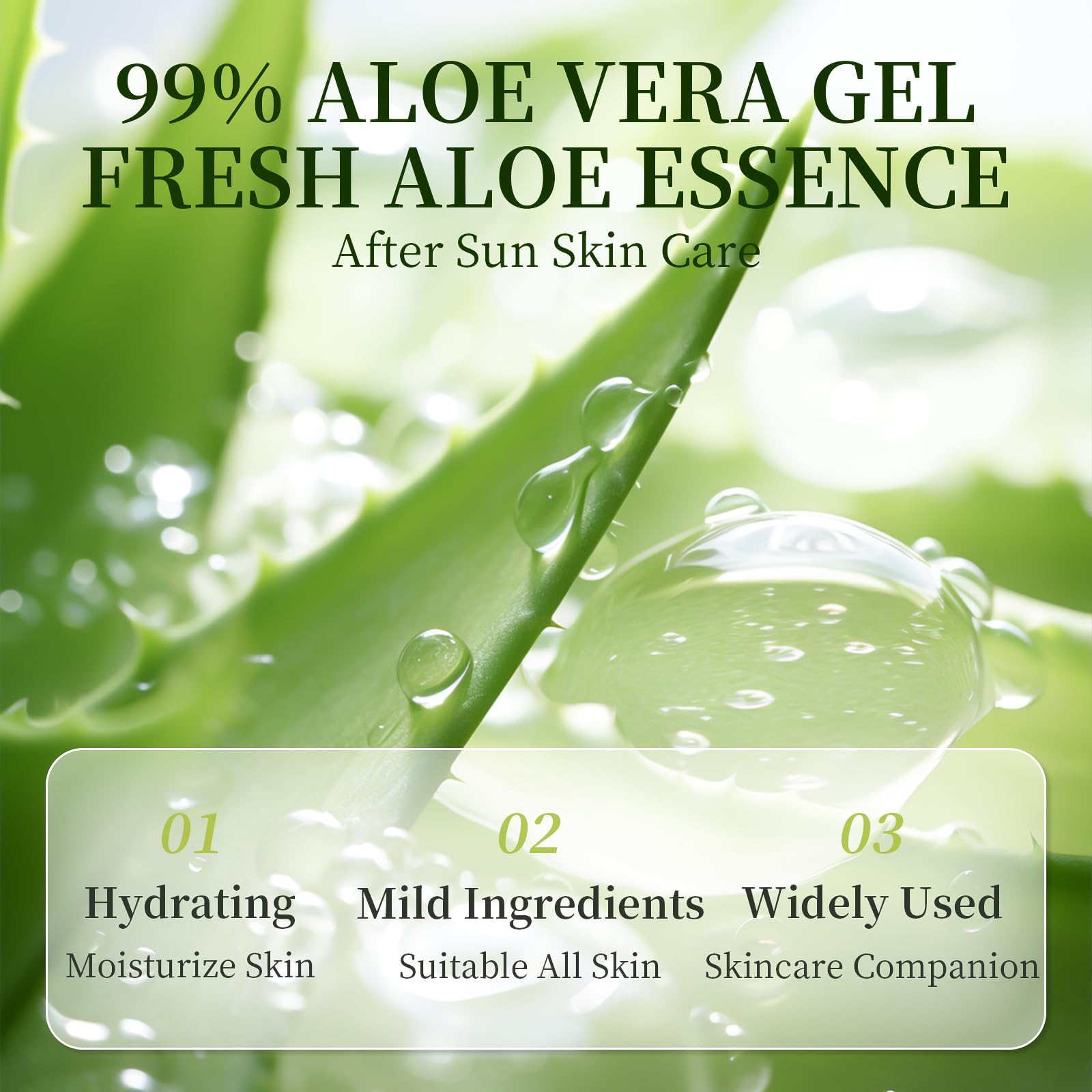 KONEUK gel d'aloe vera, absorption rapide et fraîcheur.